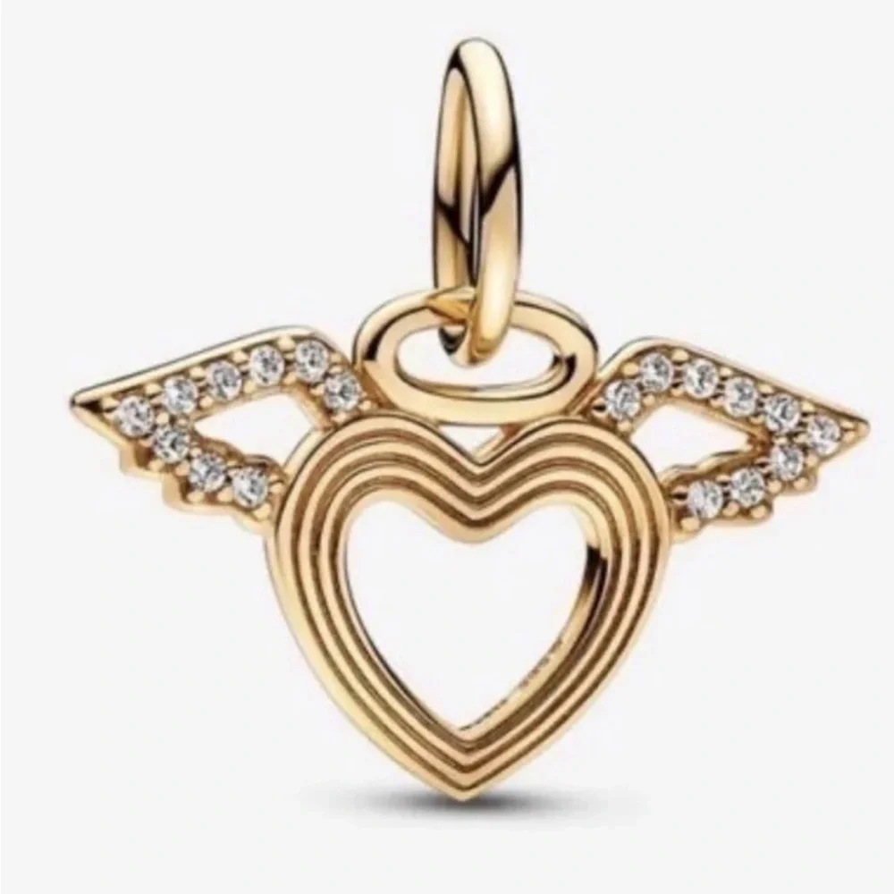 100% Authentic Pandora 14k Solid Gold Bundle (2) Dangle Charm - Picture 4 of 7